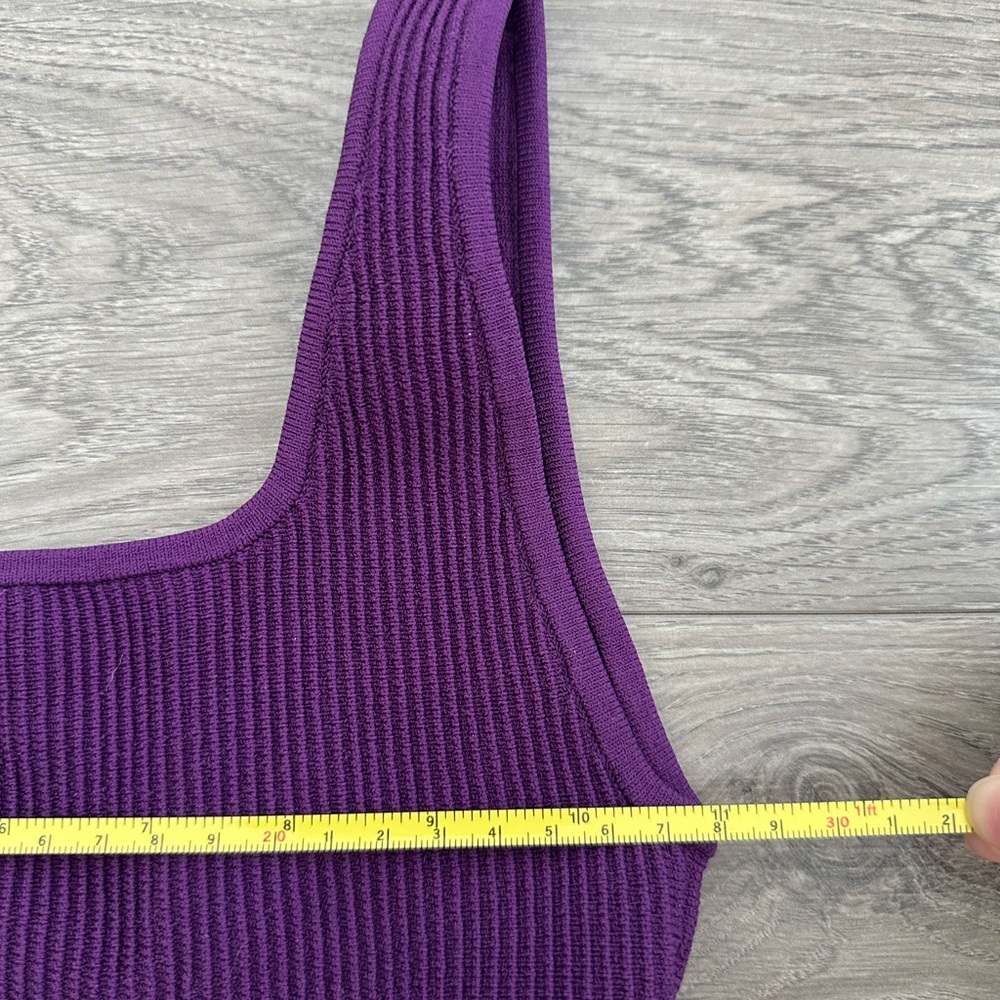 Babaton Purple Ribbed Tank Top - Picture 6 of 8
